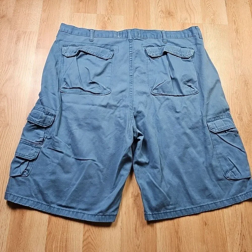 Wrangler Shorts Mens‎ 40  Blue Cargo Pockets Outdoor Hiking canvas Hiking